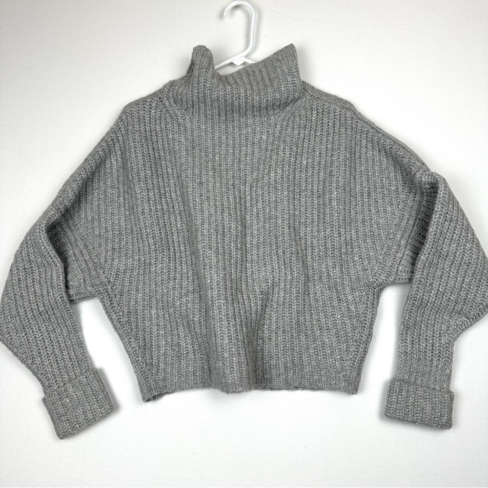 Maeve‎ Anthropologie Mock Ribbed Sweater Heathered Oversized